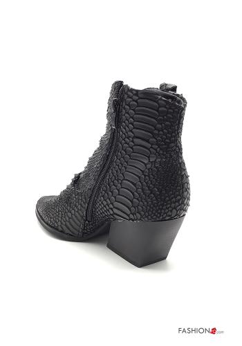 Ankle boots  with zip Python print - ph 4