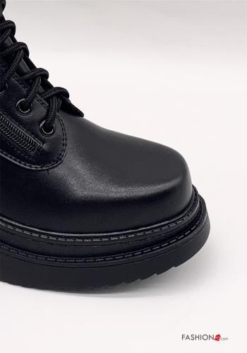 faux leather Combat Boots - ph 2