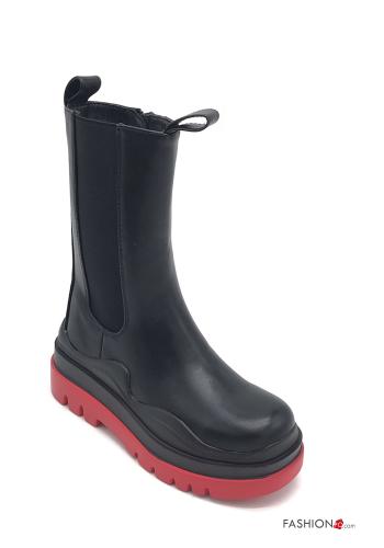 Stivali ecopelle con zip - ph 1
