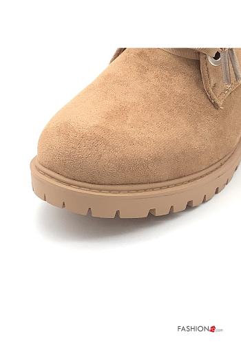 Wildleder Stiefeletten mit Perlen mit Band mit Reißverschluss - ph 3