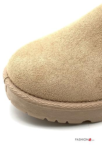 Kunstleder Wildleder Stiefeletten mit Fell - ph 3