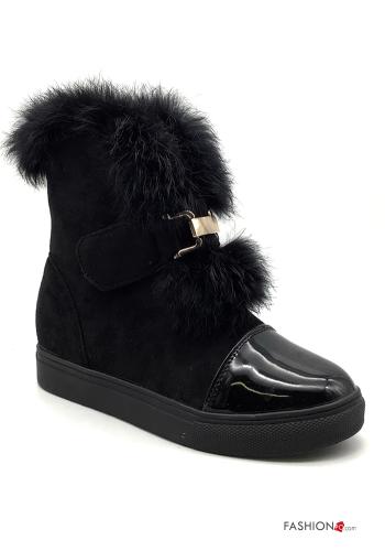 Bottines Suède coins avec fourrure - ph 1