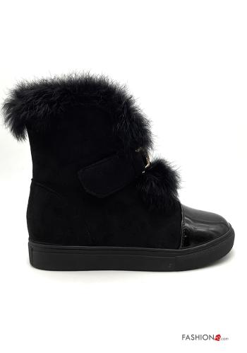Bottines Suède coins avec fourrure - ph 2