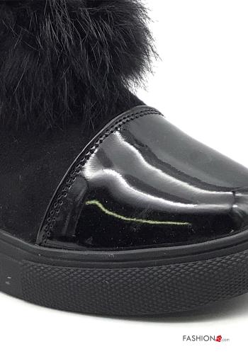 Bottines Suède coins avec fourrure - ph 4