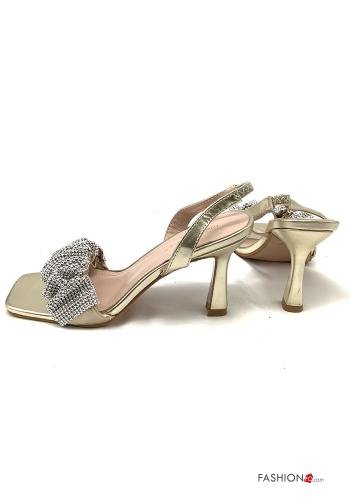 Heeled shoes with rhinestones - ph 4