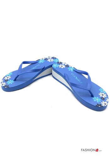 Set 18 pairs Floral Flip flops Wedge - ph 1