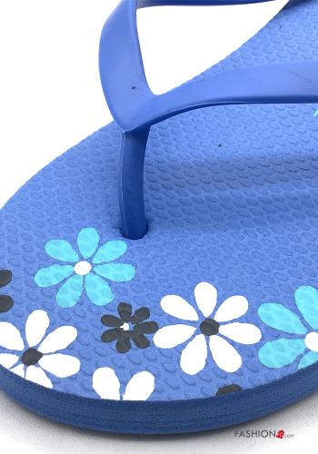 Set 18 pairs Floral Flip flops Wedge - ph 3