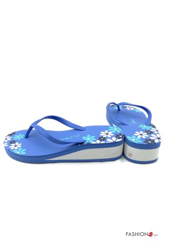 Set 18 pairs Floral Flip flops Wedge - ph 4