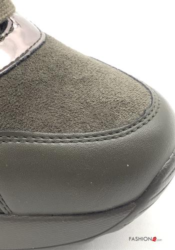 Sneakers camoscio regolabile zeppa - ph 3