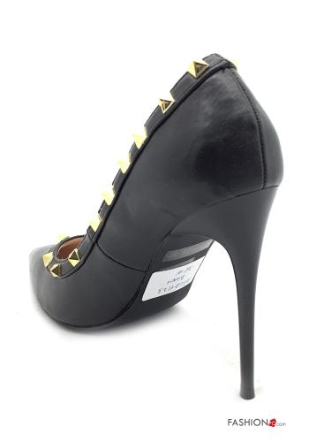 Kunstleder High Heel mit Nieten - ph 4