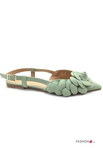 Sapatos rasos imitação de couro com pulseira - ph 2