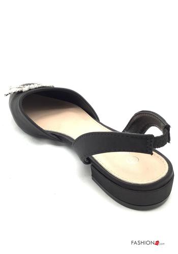Zapatos planos con brillantes con correa - ph 4