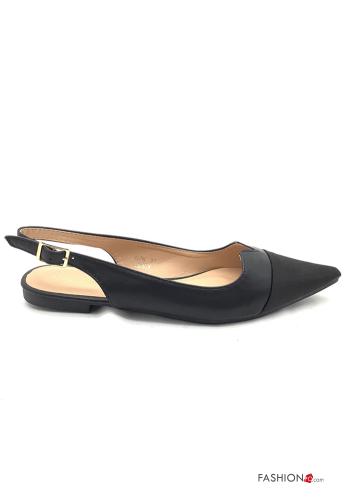 Sapatos rasos imitação de couro com pulseira - ph 2
