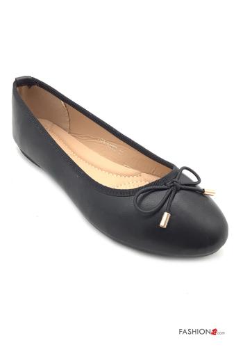 Kunstleder Ballerinas mit Schleife - ph 1