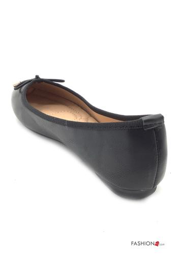 Kunstleder Ballerinas mit Schleife - ph 4