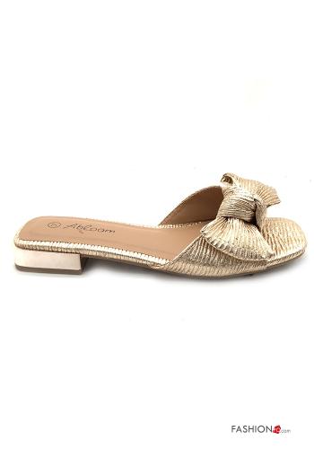 Sandali ecopelle open toe con fiocco - ph 2