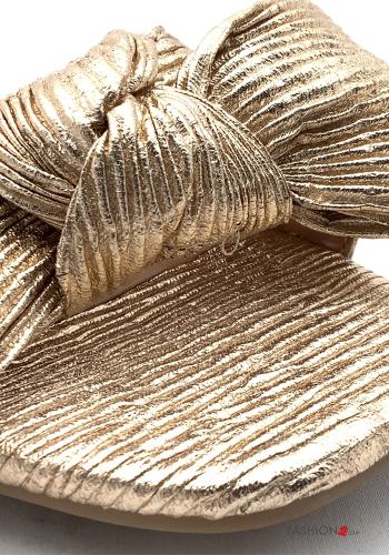 Sandali ecopelle open toe con fiocco - ph 3