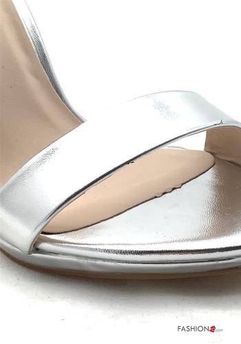 Scarpe con tacco ecopelle open toe con cinturino - ph 3