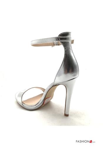 Scarpe con tacco ecopelle open toe con cinturino - ph 4