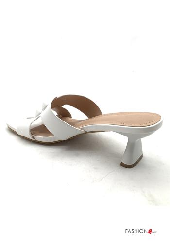 Scarpe con tacco ecopelle open toe con borchie - ph 4