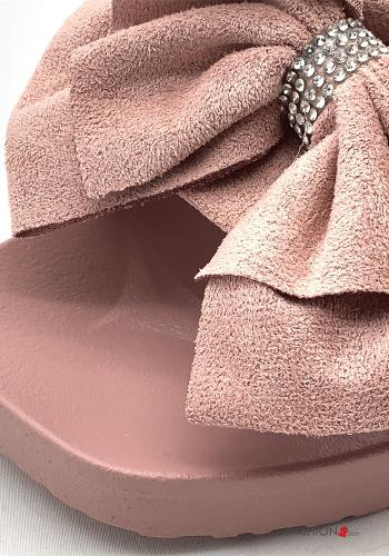 Conjunto de 36 pares Sandalias planas Gamuza con moño con brillantes - ph 4