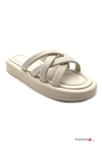 Sandalias imitación de cuero punta abierta - ph 1