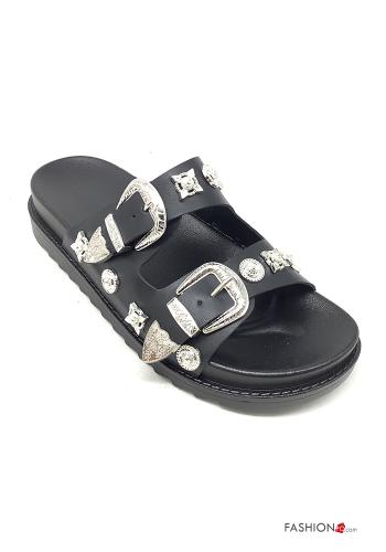 faux leather Sandals with studs - ph 1