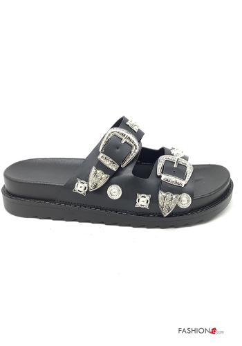 faux leather Sandals with studs - ph 2