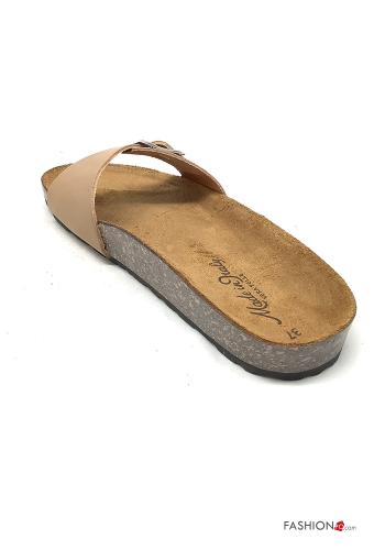 faux leather Slide Sandals Ankle strap - ph 3