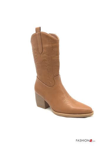 Kunstleder mit spitze nase Stiefel mit Reißverschluss - ph 1