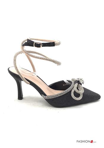 Zapatos de tacón alto zapatos de punta con brillantes con correa - ph 2