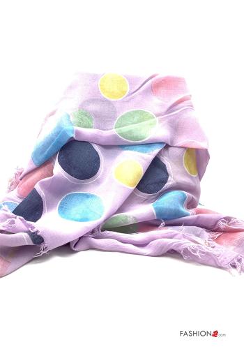 Pañuelo Estampado de lunares con flecos - ph 1