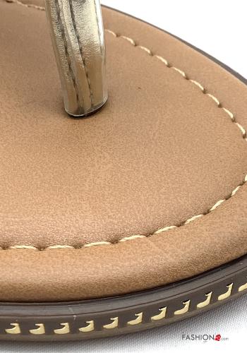 Sandalias metalizado con brillantes con correa - ph 4