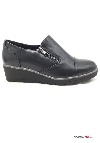 Sapatos rasos imitação de couro com fecho - ph 2