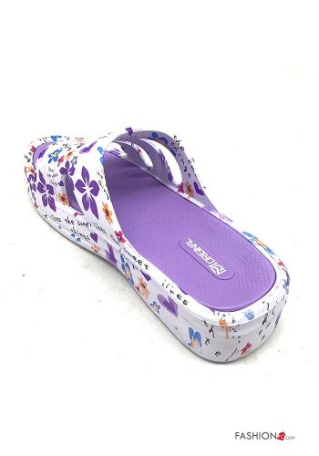 Lot de 36 paires Claquettes à Imprimé Floral - ph 4