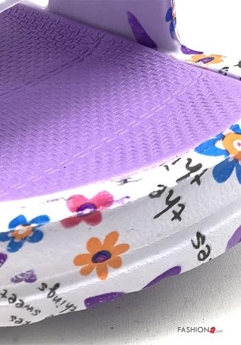 Lot de 36 paires Claquettes à Imprimé Floral - ph 5