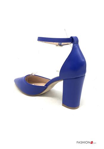 Kunstleder mit spitze nase High Heel mit Knöchelriemen - ph 3