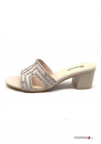 open toe High Heel mit Strasssteinen - ph 2