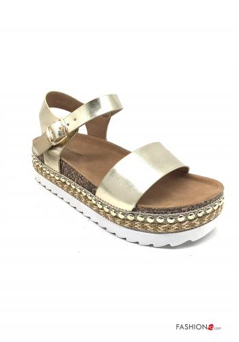 Sandalias metalizado con correa - ph 1