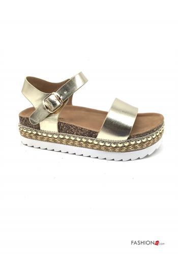 Sandalias metalizado con correa - ph 2