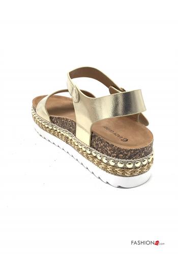 Sandalias metalizado con correa - ph 3