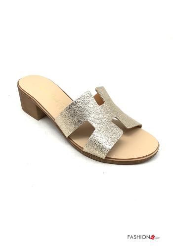 Kunstleder metallisiert Sandalen aus Echtes Leder - ph 1