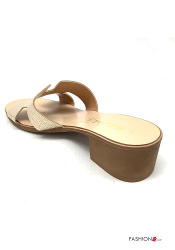 Kunstleder metallisiert Sandalen aus Echtes Leder - ph 3