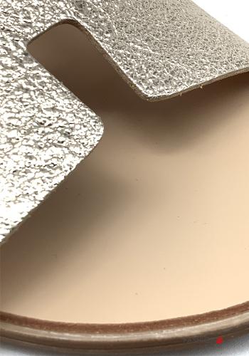 Kunstleder metallisiert Sandalen aus Echtes Leder - ph 4