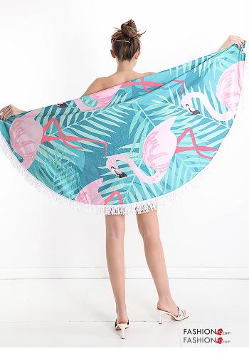 Animal motif Towel with fringes - ph 1