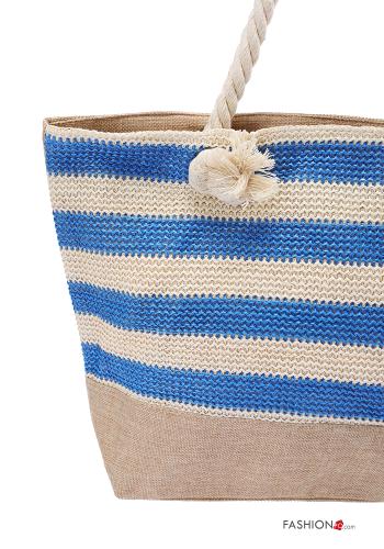 Sac de plage Imprimé à rayures avec fermeture éclair - ph 4