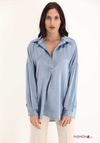Bluse  V-Ausschnitt Satin - ph 1