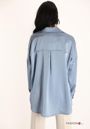 Bluse  V-Ausschnitt Satin - ph 2
