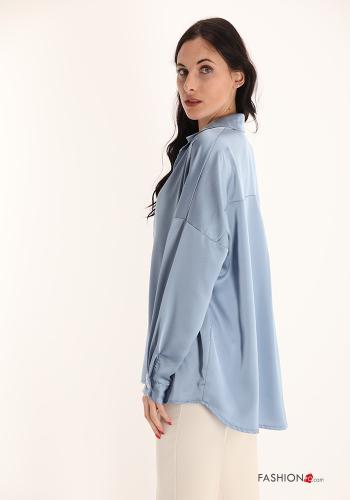 Bluse  V-Ausschnitt Satin - ph 3