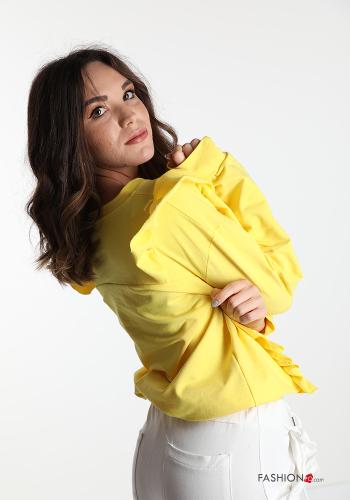 Sweatshirt aus Baumwolle  mit Volants - ph 3